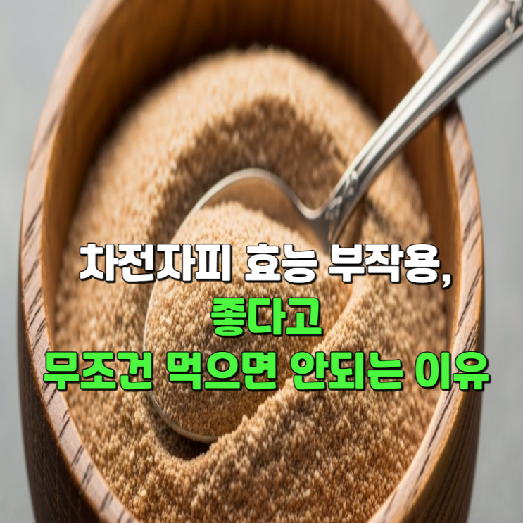  차전자피효능 부작용, 좋다고 무조건 먹으면 안되는 이유