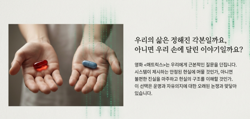 영화 메트릭스(시스템)와 사주(운명틀): “정해진 길”과 “선택”의 관계 한 장 요약ㅣ사주....