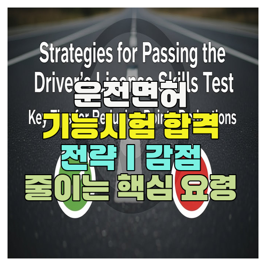 운전면허 기능시험 합격 전략｜감점 줄이는 핵심 요령
