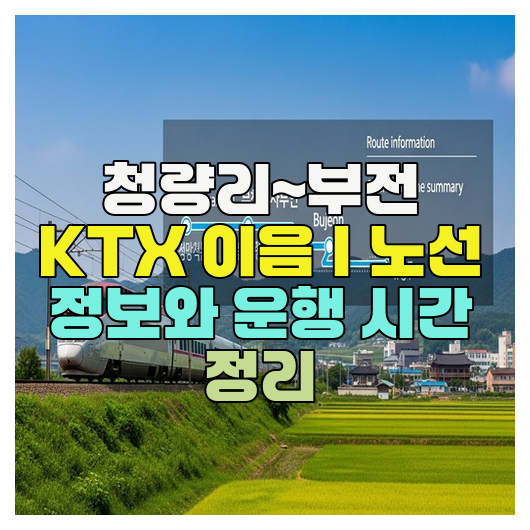  청량리~부전 KTX 이음｜노선 정보와 운행 시간 정리