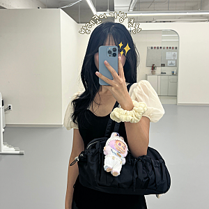 로라로라ㅣSTRING RIBBON DUFFLE BAGㅣ발레코어 가방추천