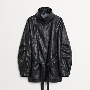 더일마 자켓 구매후기 Pluto pu leather half coat