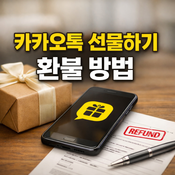  카카오톡 선물하기 환불 상대방 알림 없이 계좌 입금 받는 법 (수수료 10%의 비밀)