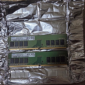 삼성전자 DDR4 8G PC4-3200 2개로 16GB 완성! 가성비 램 구매 후기 (은박지 포장 언박싱)
