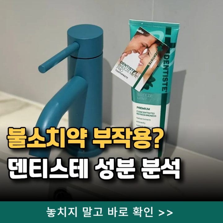 불소치약 부작용 걱정 끝! 덴티스테 브리즈 민트 프로 정착 후기