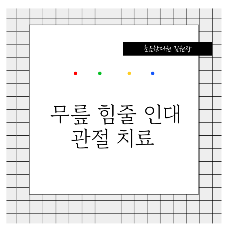  무릎 힘줄 인대  퇴행성관절 치료 정리해 드립니다.