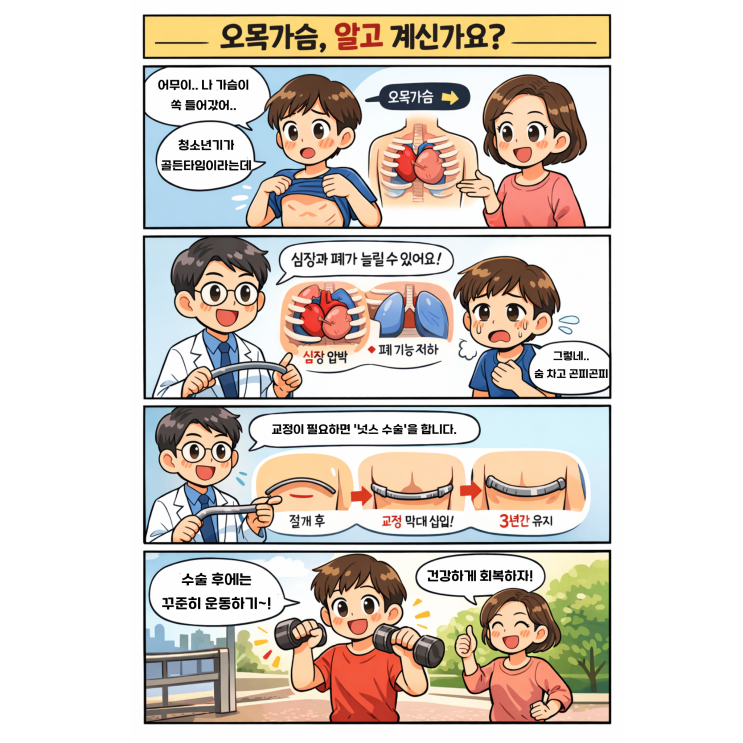   오목가슴, 단순한 외형 문제가 아닙니다 청소년기 조기 개입이 중요한 이유