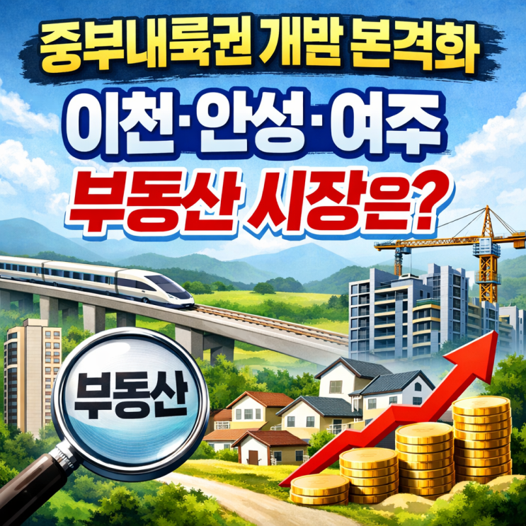  중부내륙권 개발 본격화, 이천·안성·여주 부동산 시장은?