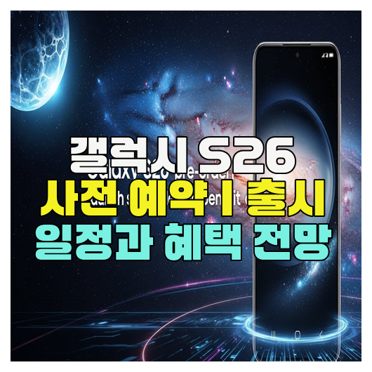  갤럭시 S26 사전 예약｜출시 일정과 혜택 전망