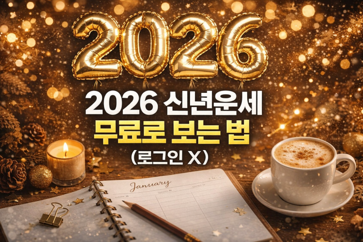  2026년 무료 신년운세, 토정비결 보는 사이트 모음 (신한생명 등)