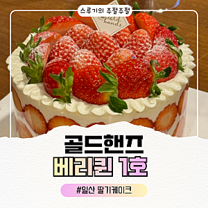 일산 딸기케이크 맛집 골드핸즈 베리퀸1호 내돈내산n번째 중