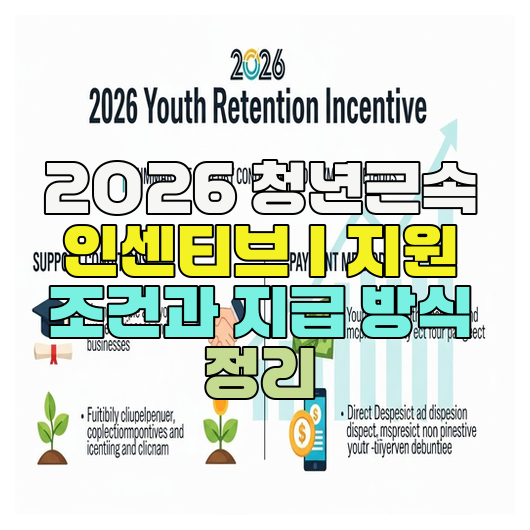  2026 청년근속 인센티브｜지원 조건과 지급 방식 정리