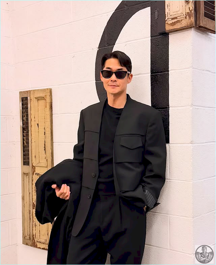  배정남 올블랙 패션, 남자 겨울 롱코트 코디 현실 핏 분석