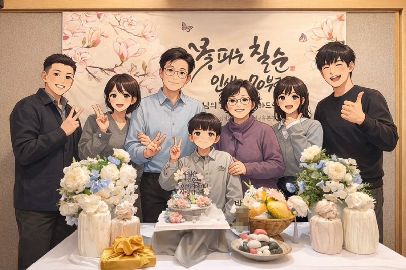 칠순 현수막 제작 / 추천 문구, 디자인