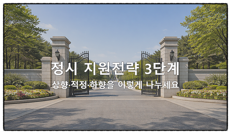  정시 지원전략 3단계 : 상향·적정·하향을 이렇게 나누세요