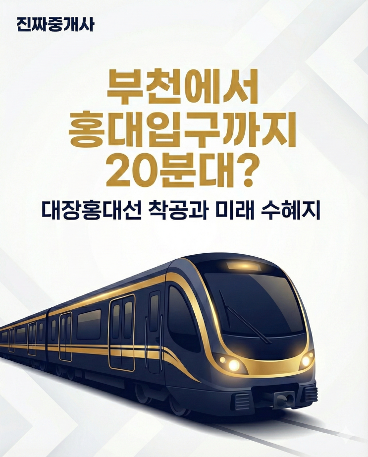  [진짜중개사 카드뉴스] 서부권 교통혁명! 대장홍대선 착공과 핵심 완벽 정리
