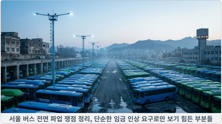  서울 버스 전면 파업 쟁점 정리, 단순한 임금 인상 요구로만 보기 힘든 부분들