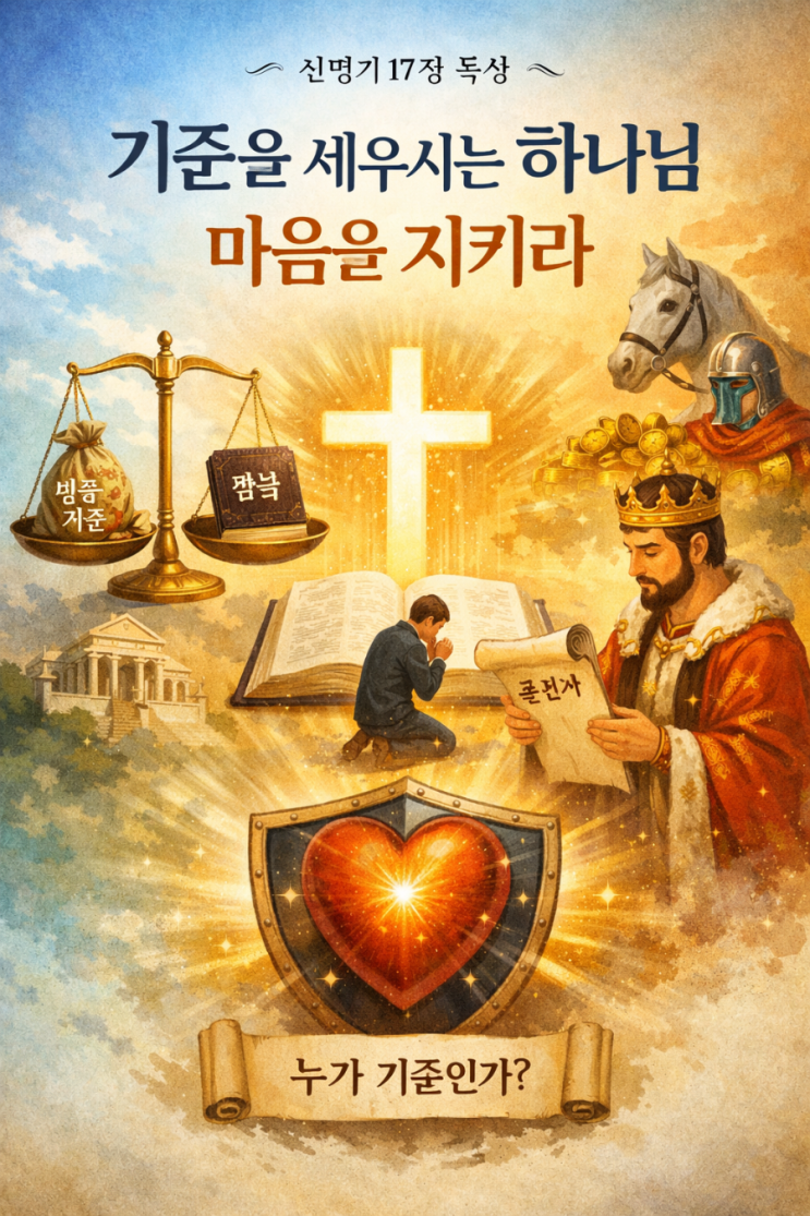  기준을 세우시는 하나님, 마음을 지키라 신명기 17장 묵상