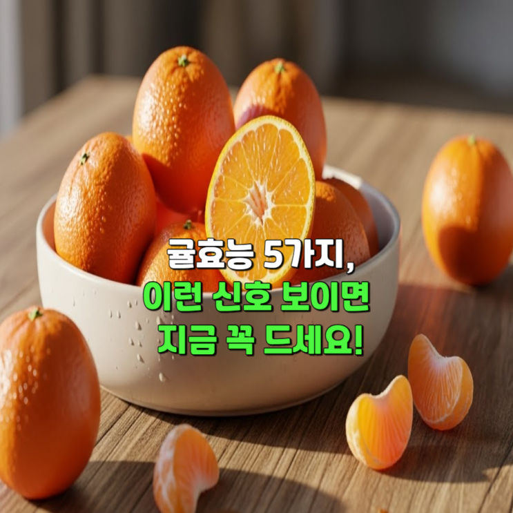  귤효능 5가지, 이런 신호 보이면 지금 꼭 드세요