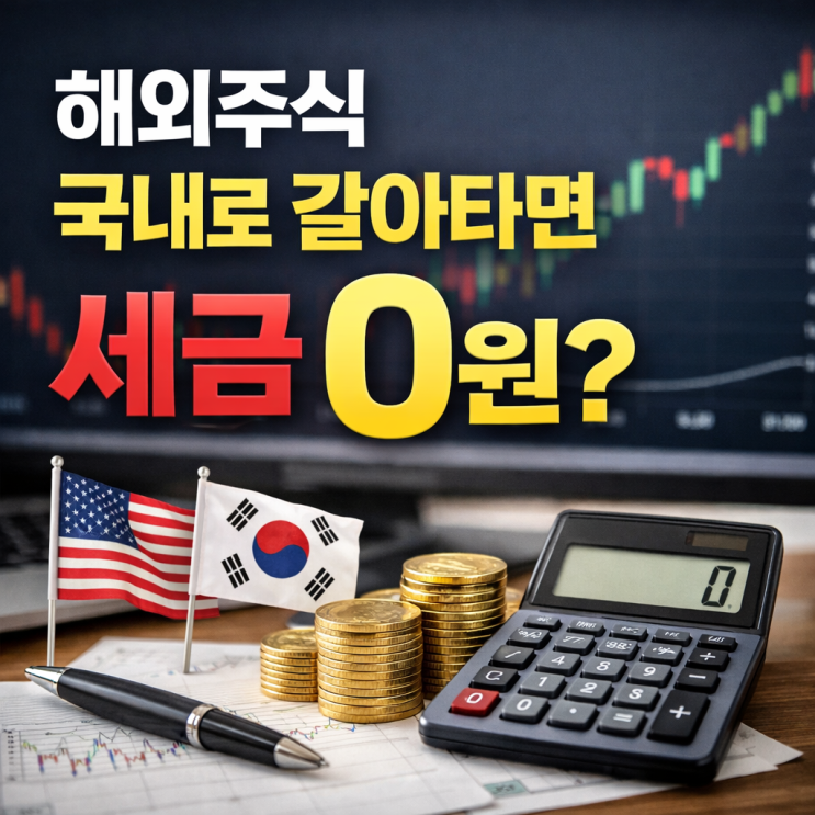  해외주식 양도세 비과세 국내로 갈아타면 세금 0원? (5천만 원 한도 추진)