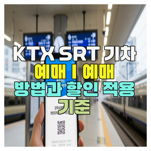  KTX SRT 기차 예매｜예매 방법과 할인 적용 기준