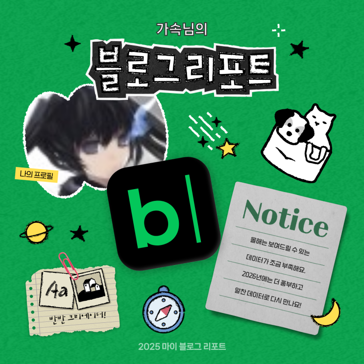 [2025 마이 블로그 리포트] 데이터로 채워보는 내 블로그 취향 리포트