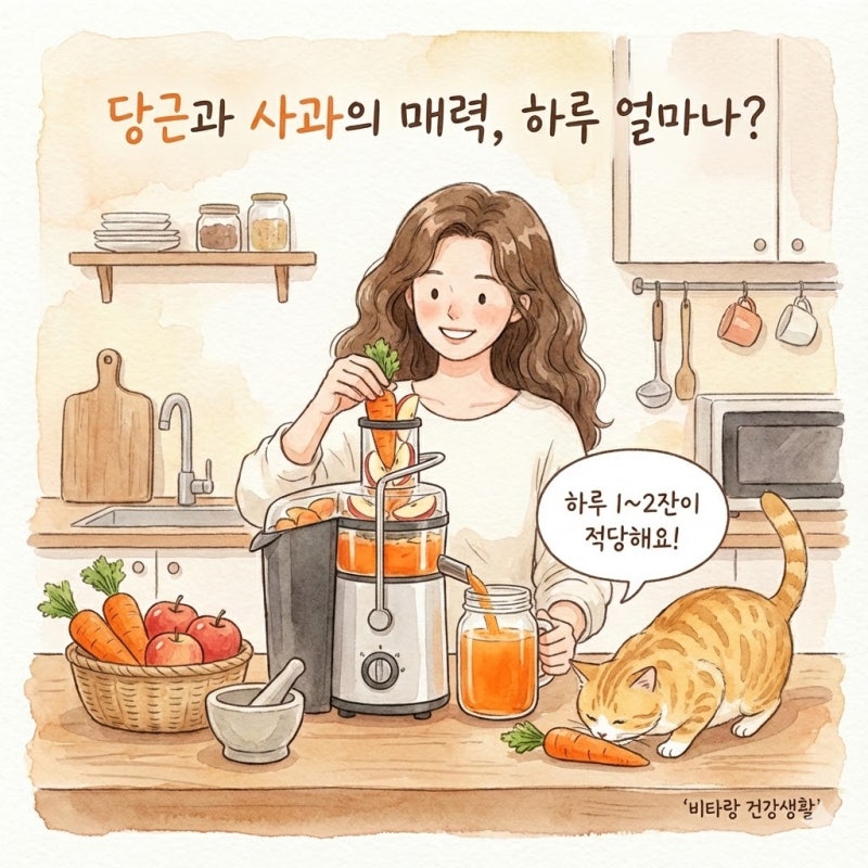 당근의 효능, 사과당근주스 즙 하루 얼마나 마실까?