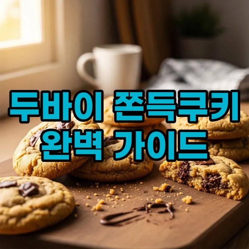두바이 쫀득쿠키, 실패 없이 만드는 법과 보관 팁!