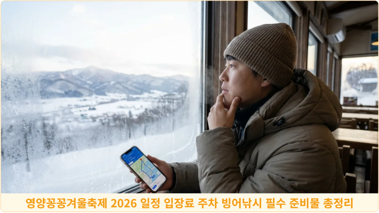  영양꽁꽁겨울축제 2026 일정 입장료 주차 빙어낚시 필수 준비물 총정리