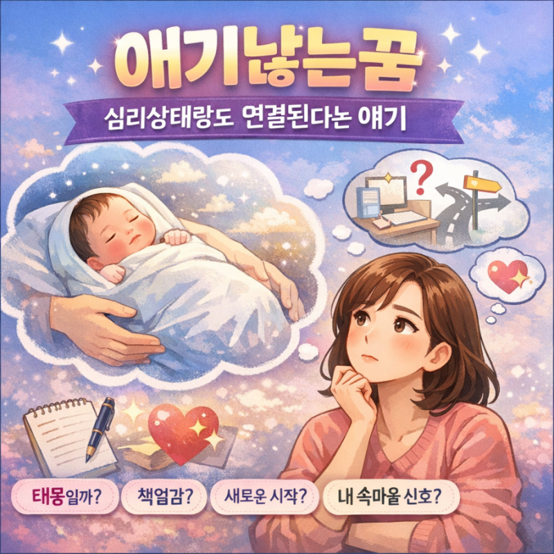 애기낳는꿈 심리상태랑도 연결된다는 얘기