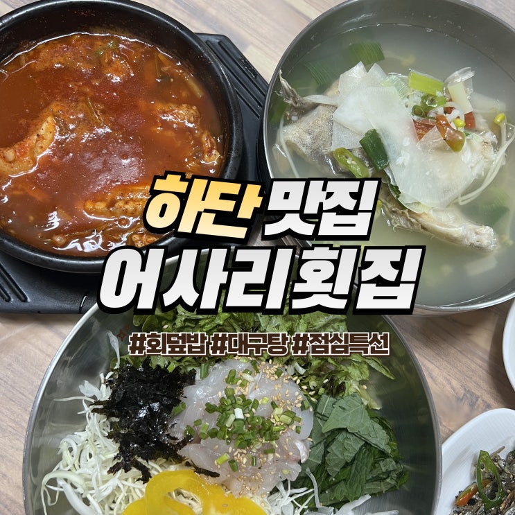  하단 어사리횟집 :: 가성비 맛집 회덮밥 대구탕 점심특선