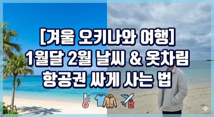  [오키나와 여행] 1월달 2월 날씨 & 항공권 꿀팁! 벚꽃부터 고래 관측까지 (옷차림/렌트카)