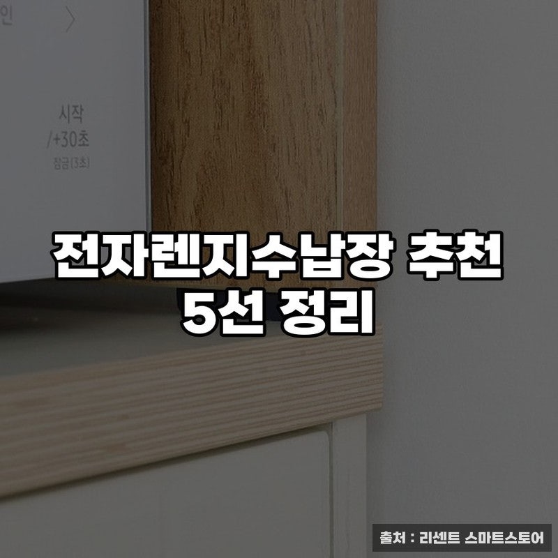 전자렌지수납장 추천 5선 정리