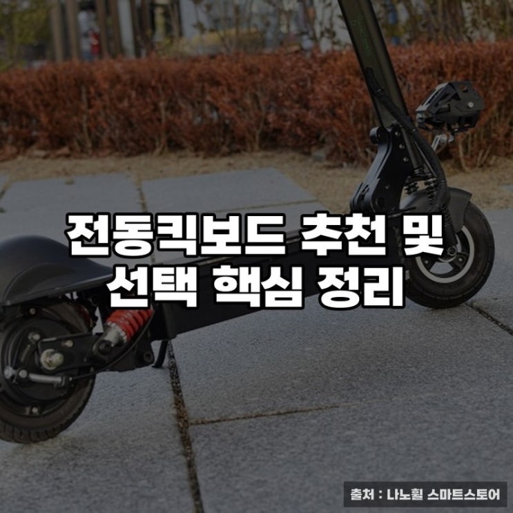  전동킥보드 추천 및 선택 핵심 정리