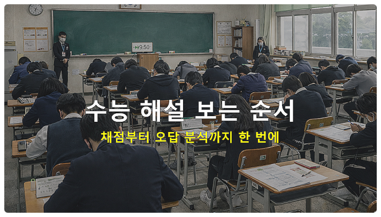  수능 해설 보는 순서 : 채점부터 오답 분석까지 한 번에