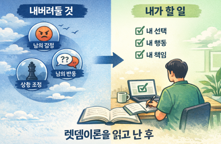 통제 가능한 것과 불가능한 것을 구분하는 사고의 전환 (렛뎀이론)