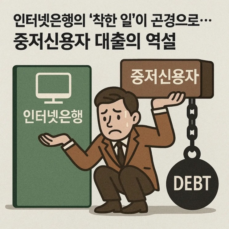  인터넷은행의 '착한 일'이 곤경으로... 중저신용자 대출의 역설