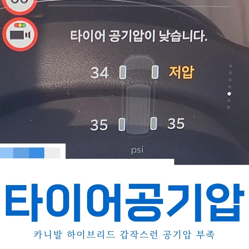 갑자기 타이어 공기압 경고등?! 겨울철 카니발 오너라면 필독! (feat. 적정 공기압 & 해결 꿀팁....