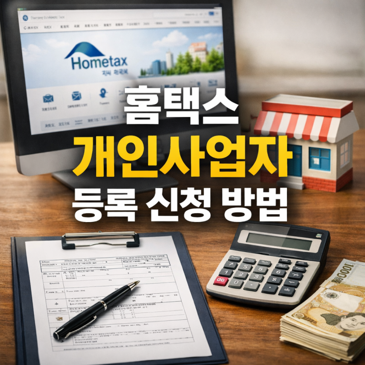  홈택스 개인사업자 등록 신청 방법 스마트스토어 5분 완성 (업종 코드 525101)