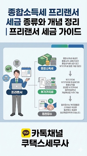  종합소득세 프리랜서 세금 종류와 개념 정리｜프리랜서 세금 가이드