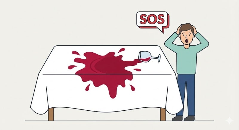 [와인 얼룩 제거] 파티는 끝났는데 얼룩이 남았다? 옷에 묻은 '와인 자국' 3분 순삭 비법