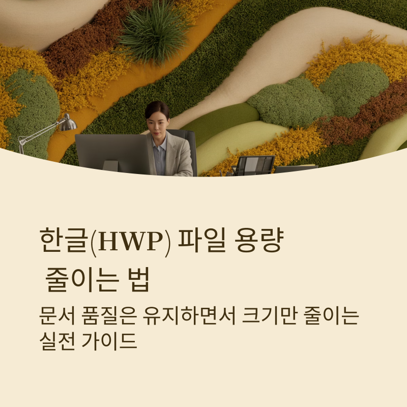 HWP 한글 파일 용량 줄이기｜문서 크기 작게 만드는 2가지 방법