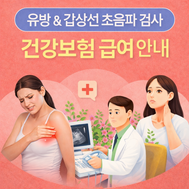 유방 & 갑상선 초음파 검사 건강 보험 급여 적용 안내
