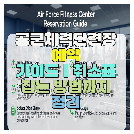  공군체력단련장 예약 가이드｜취소표 잡는 방법까지 정리