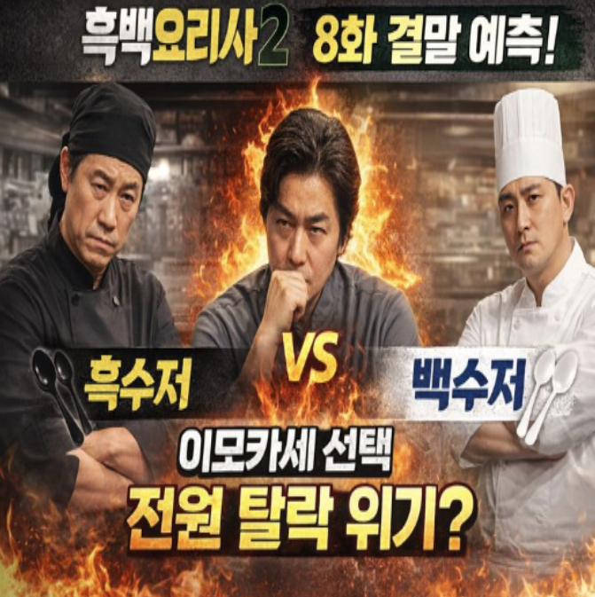  [흑백요리사2] 흑수저 백수저 대결 스포? 8화 결과 예측 정리!