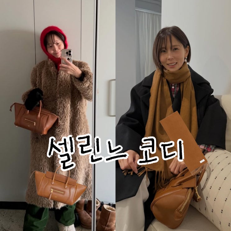  김나영 데일리 브라운 컬러로 매치한 셀린느 명품코디!