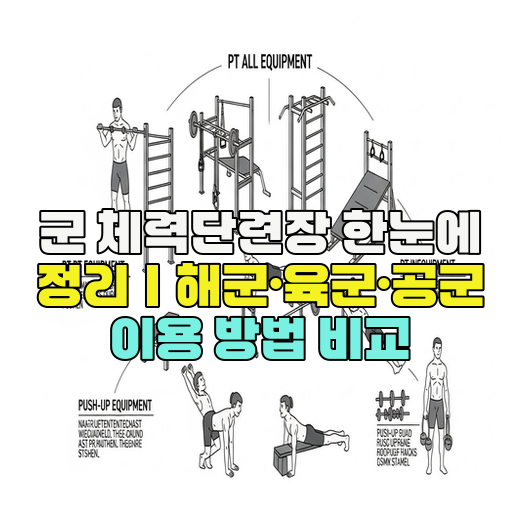  군 체력단련장 한눈에 정리｜해군·육군·공군 이용 방법 비교