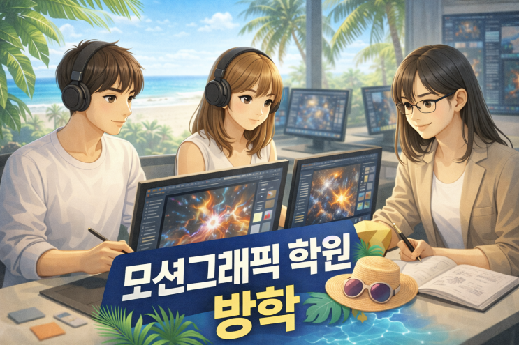  모션그래픽 학원 방학｜짧은 방학을 실력으로 바꾸는 가장 확실한 방법