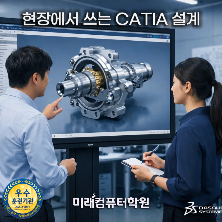  부산카티아국비교육 - CATIA 실무교육｜3D모델링부터 기계캐드마스터 자격증까지