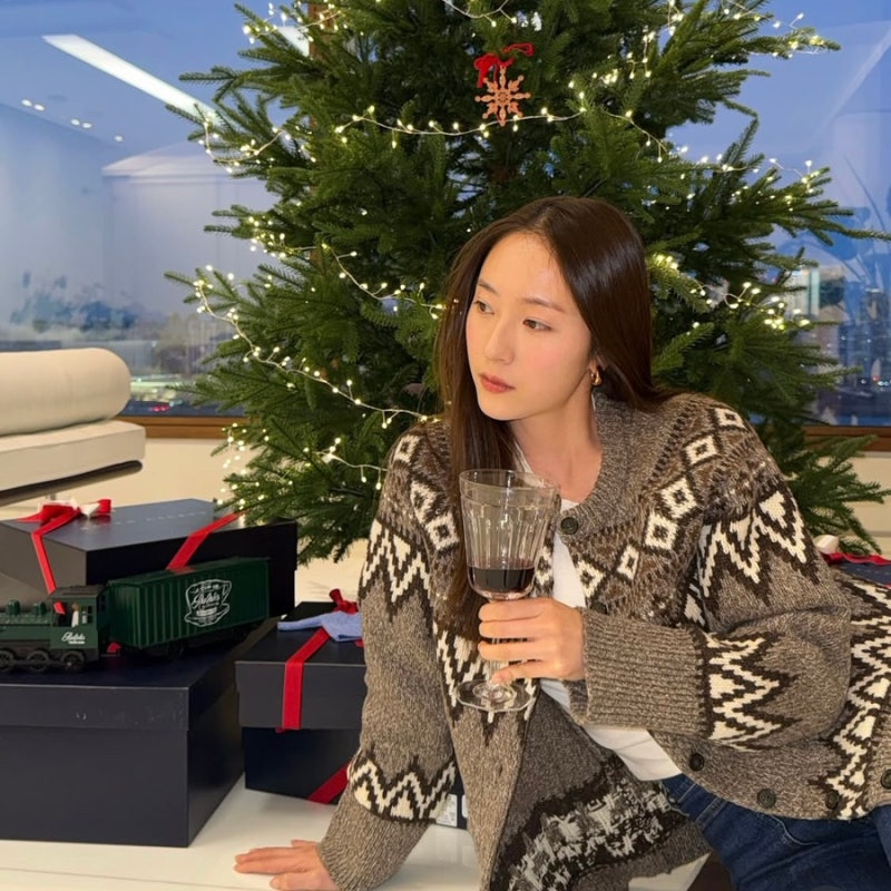 클래식에 포인트 한 스푼. 크리스탈 페어아일 가디건 정보